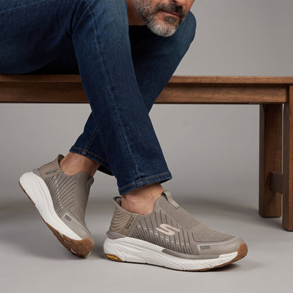 Skechers Slip-Ons – Taupe Performance Runner 👟