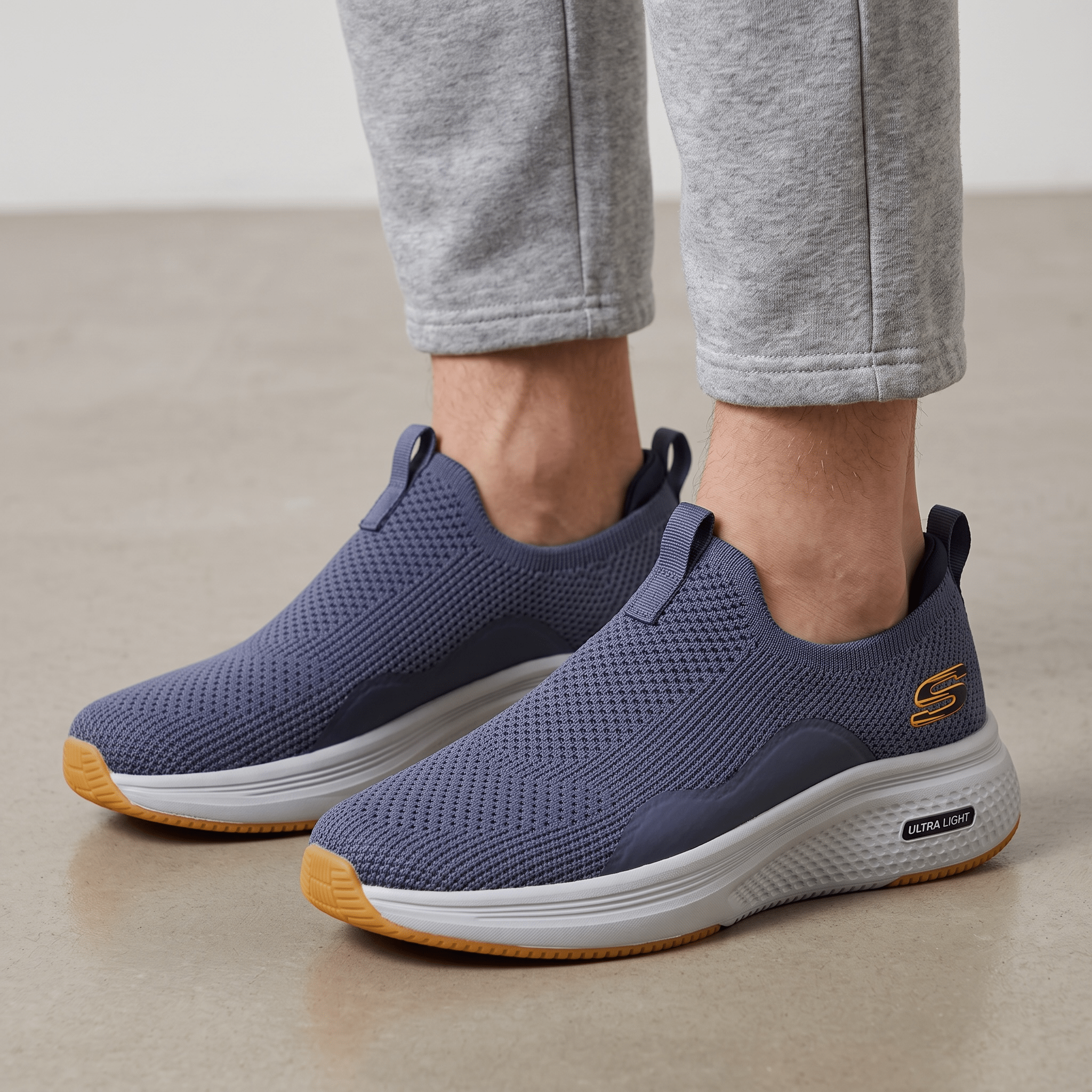 👟 Skechers Ultra Light Slip-On Sneakers – Slate Blue
