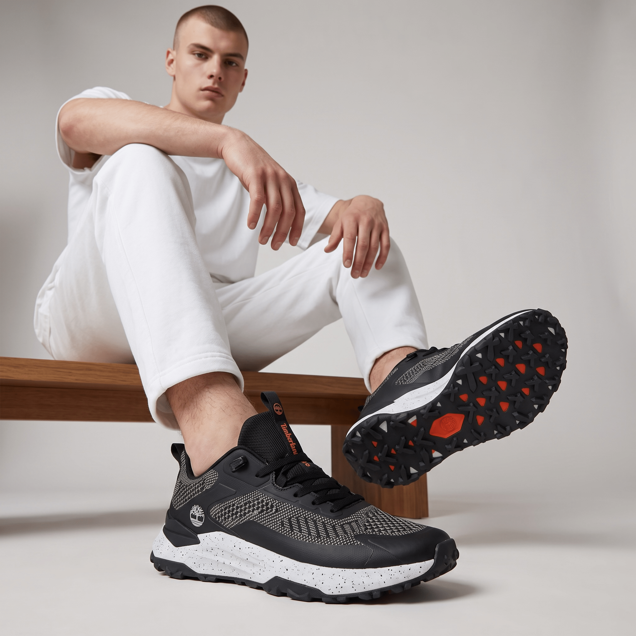 Timberland Trail Running Shoes – Black / White Speckled Sole