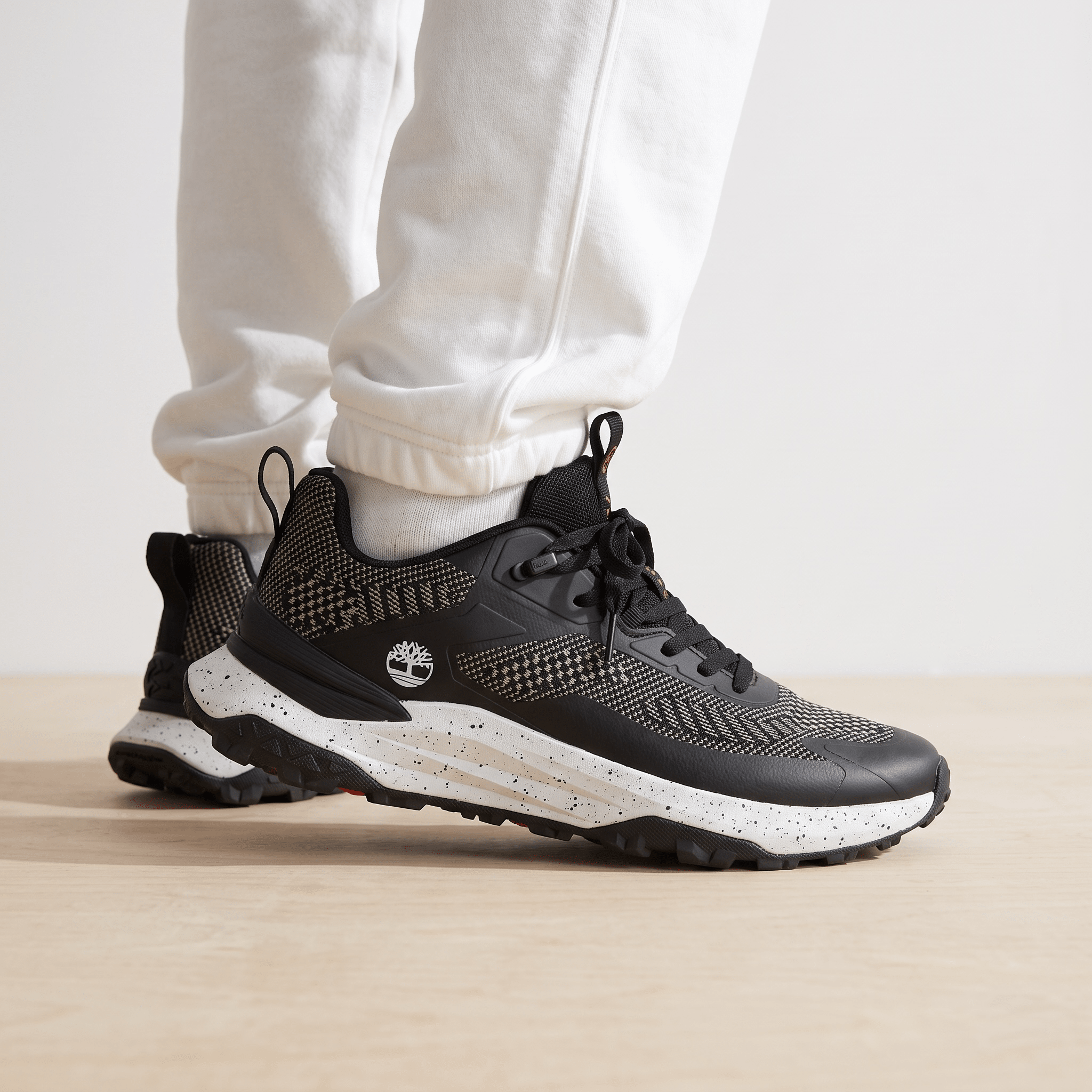 Timberland Trail Running Shoes – Black / White Speckled Sole