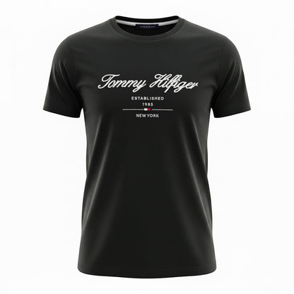 Tommy Hilfiger Black T-Shirt 🖤✨ Classic Script Logo