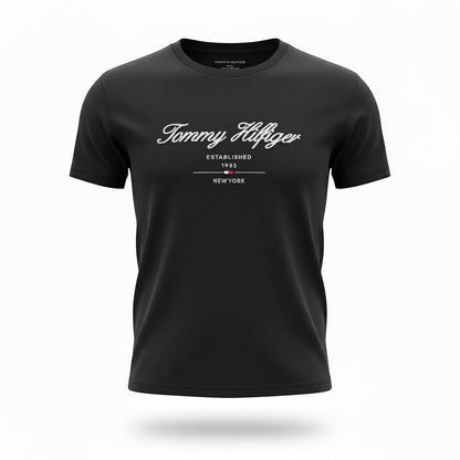 Tommy Hilfiger Black T-Shirt 🖤✨ Classic Script Logo