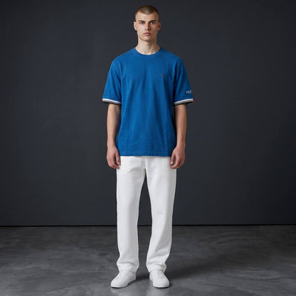 Tommy Hilfiger Inspired Oversized Royal Blue Essential T-Shirt for Men – Premium Casual Streetwear Tee 💙