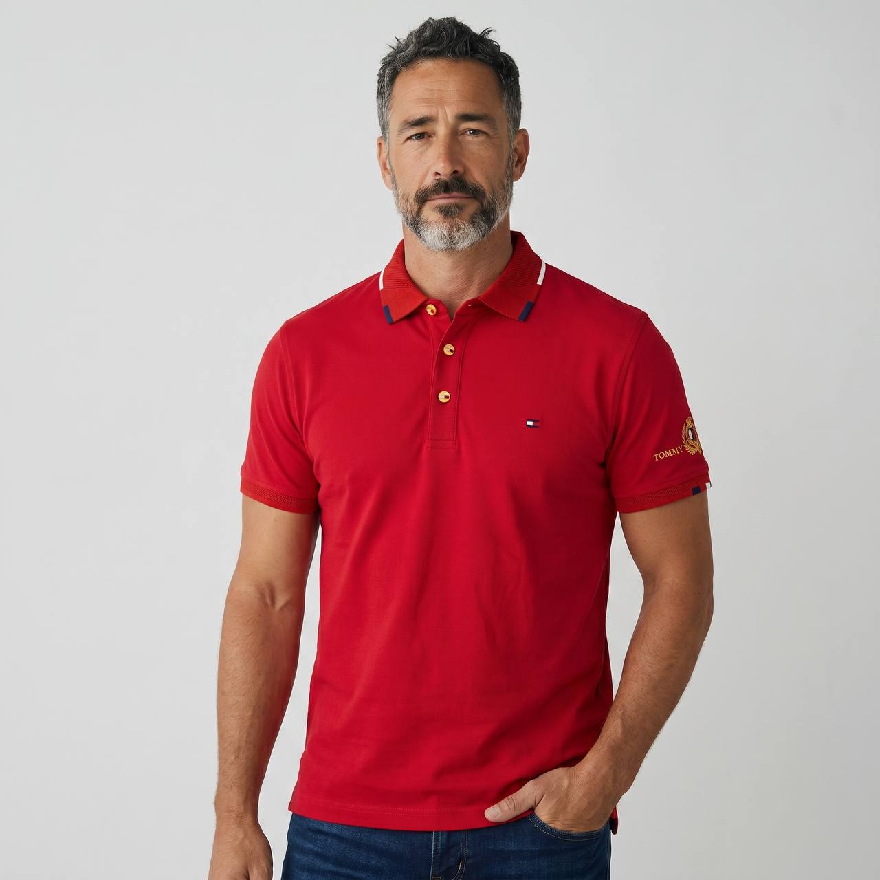 Tommy Hilfiger Premium Polo – Red Edition ❤️🇺🇸