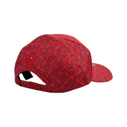 🧢 Tommy Hilfiger Red Pattern Cap | Bold Street Style 🔴