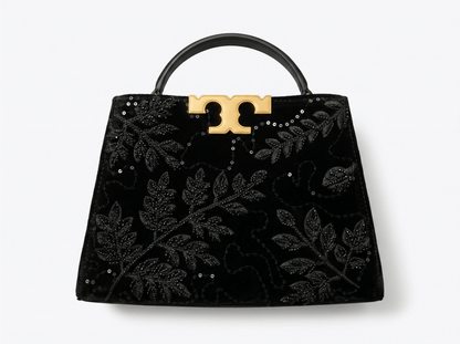 ✨ Tory Burch Lee Radziwill Embellished Top Handle Bag – Midnight Black Edition ✨