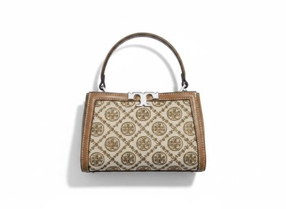 Tory Burch Monogram Canvas Mini Top Handle Bag – Beige Luxury Classic 🤎✨