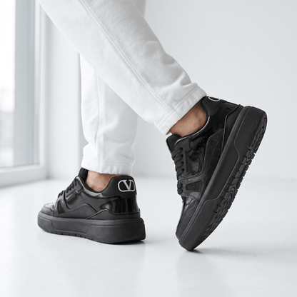 🖤 Valentino Garavani All-Black Platform Sneakers 👟🔥