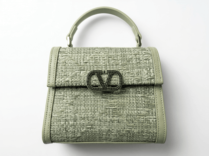 Valentino Garavani Sage Green VLogo Top Handle Bag 💚✨👜👑