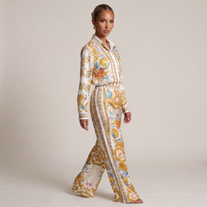 Versace Printed Set – Cream Seashell ✨🌊 one size
